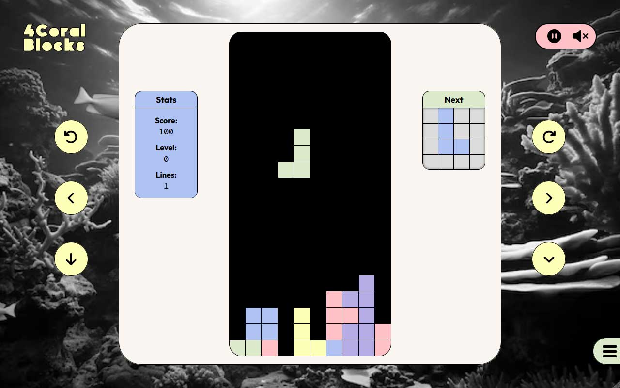 Screenshot of the project 4CoralBlocks